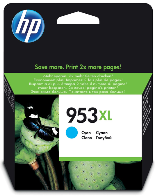 HP inktcartridge 953XL, 1.600 pagina's, OEM F6U16AE, cyaan