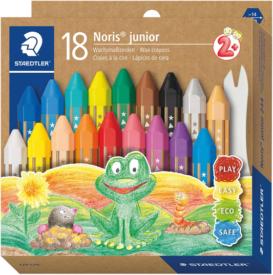 Staedtler Noris Junior waskrijt, etui van 18 stuks