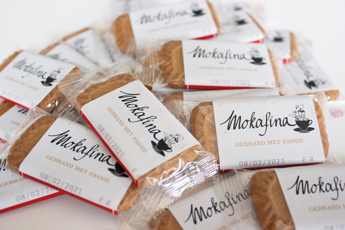 Mokafina speculoos koekjes, induvidueel verpakt, doos 300 stuks