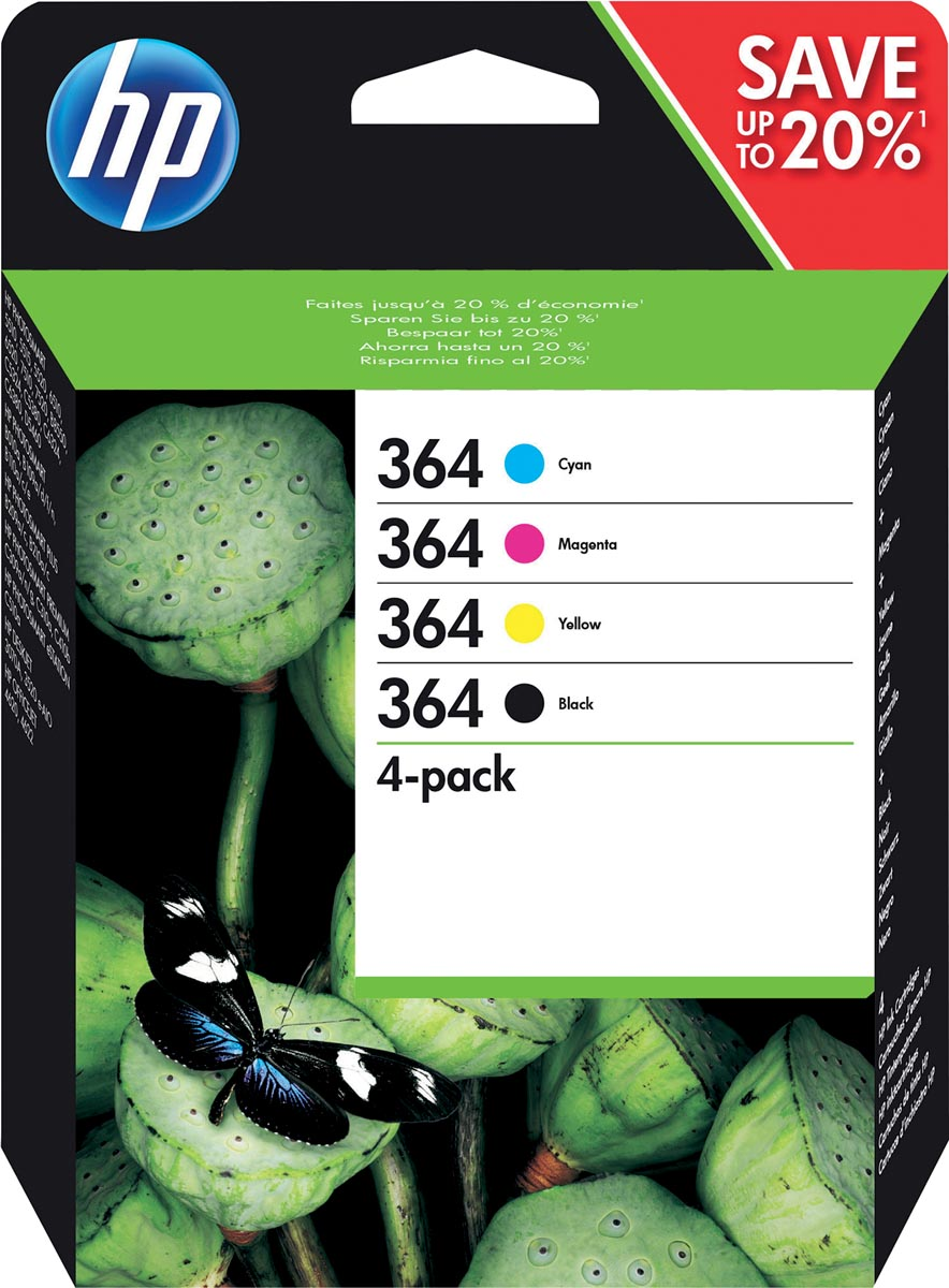 HP inktcartridge 364, 250 pagina's, OEM N9J73AE, 4 kleuren