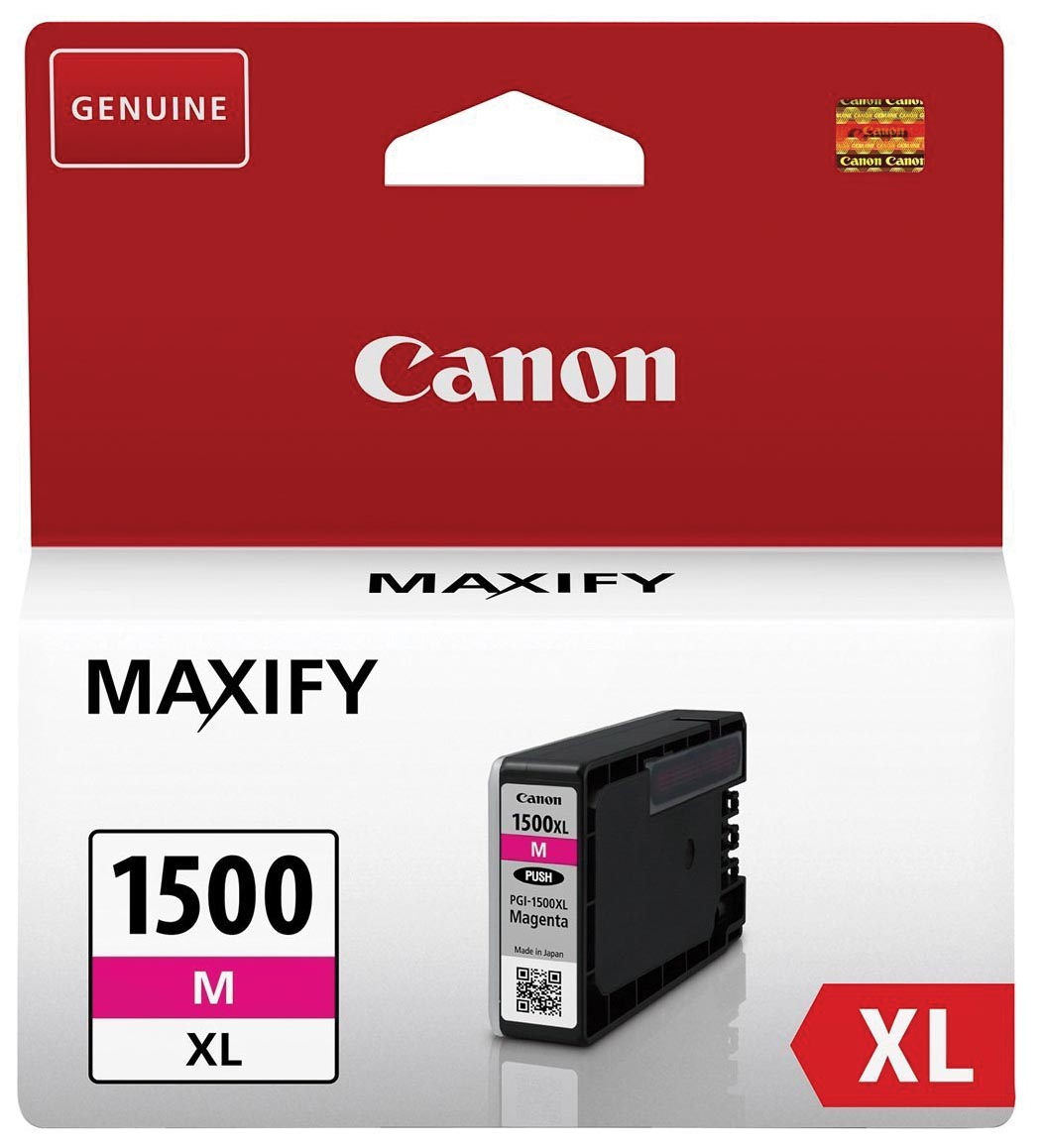 Canon inktcartridge PGI-1500XL, 780 pagina's, OEM 9194B001, magenta