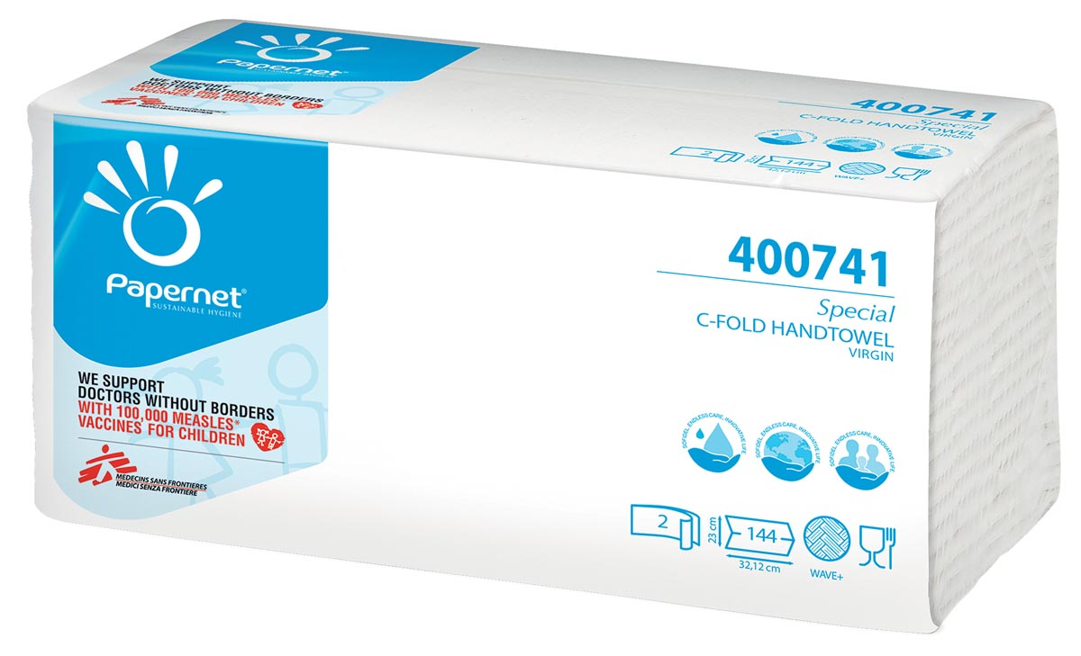 Papernet papieren handdoeken Special, C-vouw, 2-laags, 144 vellen