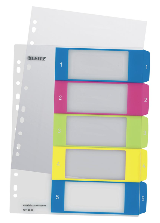 Leitz WOW printbare index, 5 tabs