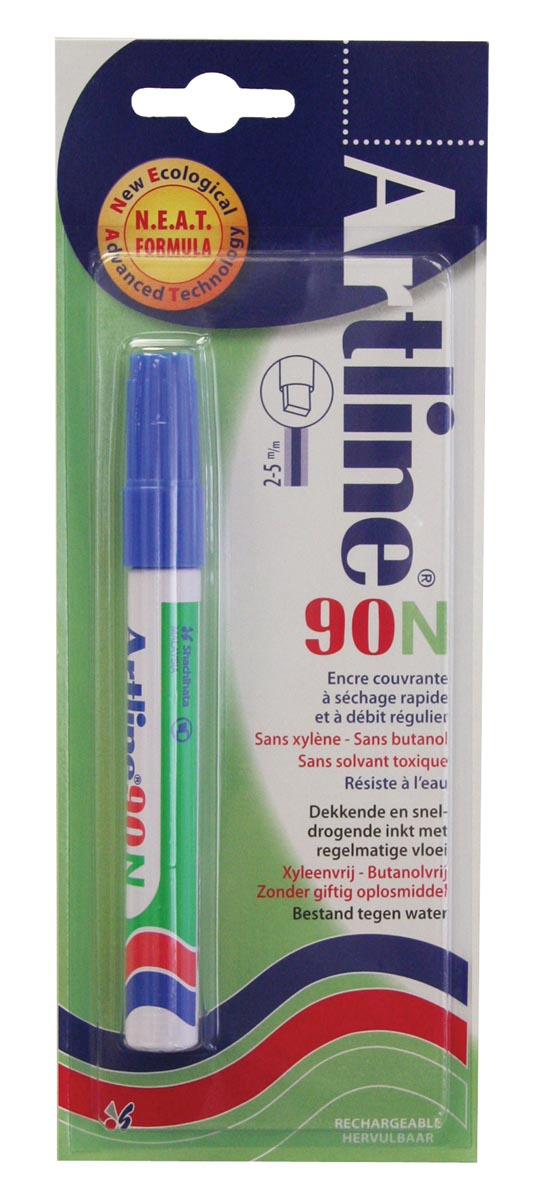 Permanent marker Artline 90 blauw (op blister)