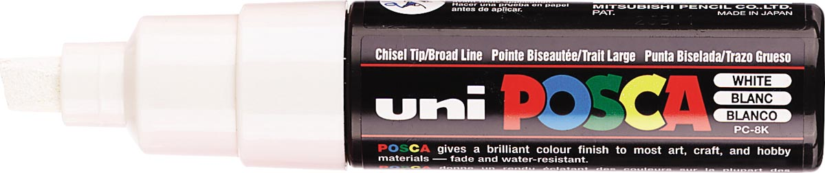 uni-ball Paint Marker op waterbasis Posca PC-8K wit