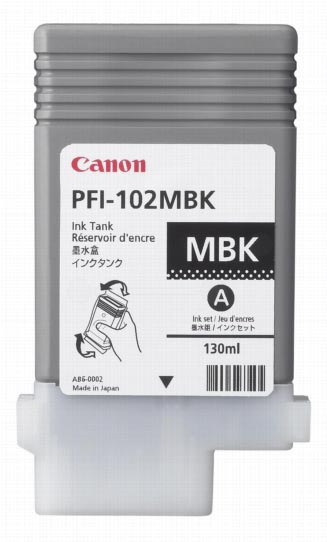 Canon inktcartridge PFI-102MBK, 130 ml, OEM 0894B001, mat zwart