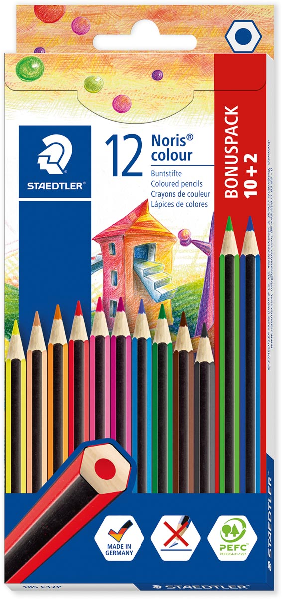 Staedtler Noris colour kleurpotloden, blister van 10 + 2 gratis