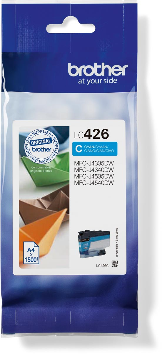 Brother inktcartridge, 1.500 pagina's, OEM LC-426C, cyaan