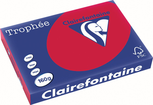 Clairefontaine Trophée Intens A3, 160 g, 250 vel, kersenrood