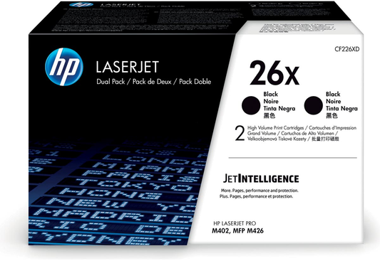 HP toner 26X, 9 000 pagina's, OEM CF226XD, zwart, duopack