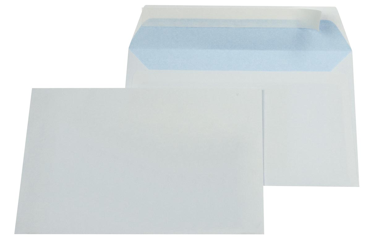 Gallery enveloppen ft 114 x 162 mm, stripsluiting, binnenzijde blauw, doos van 500 stuks