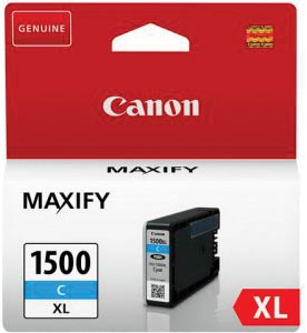 Canon inktcartridge PGI-1500XL, 1.020 pagina's, OEM 9193B001, cyaan